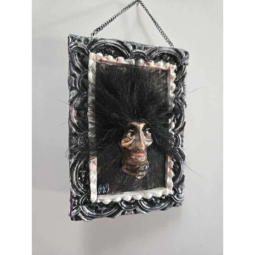 OOAK 2 Sided Creepy Oddity Depression Devil Man Wall hanging / Ornament